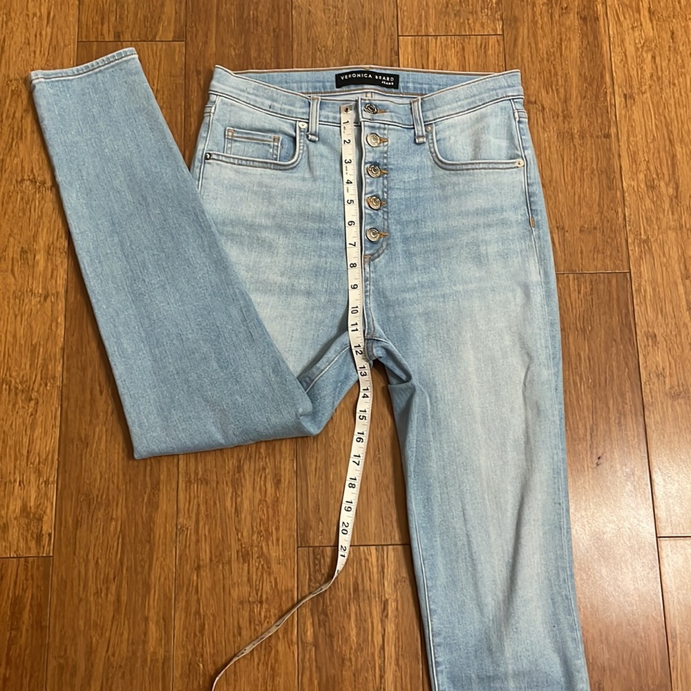 Veronica Beard High Waisted Button Fly Jeans - image 5